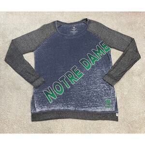 Colosseum Notre Dame Irish Long Sleeve Raglan Shirt Size M